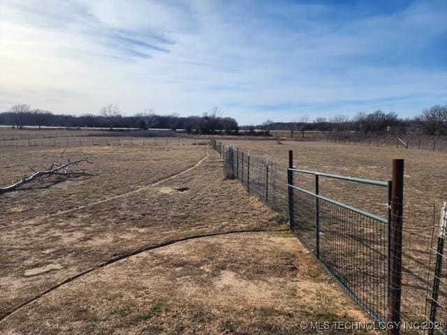 view of yard featuring a rural view