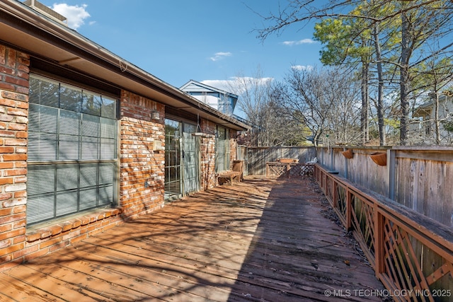 view of wooden deck