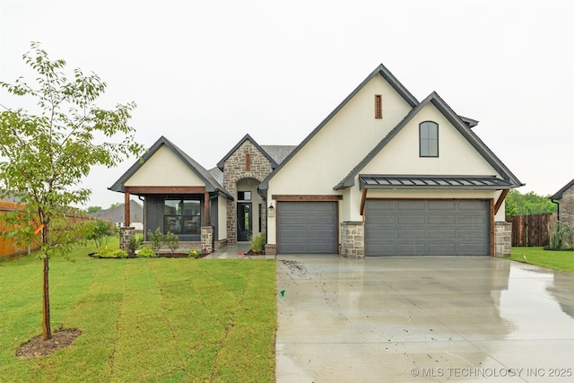 2722 E 134th Cir, Bixby, OK 74008 - french provincial home with stone siding, stucco siding, driveway, and an attached garage