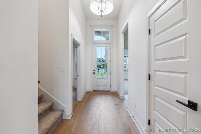 2722 E 134th Cir, Bixby, OK 74008 - foyer entrance featuring light wood-style floors and stairs