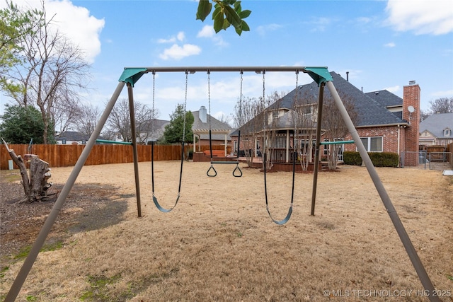 view of jungle gym