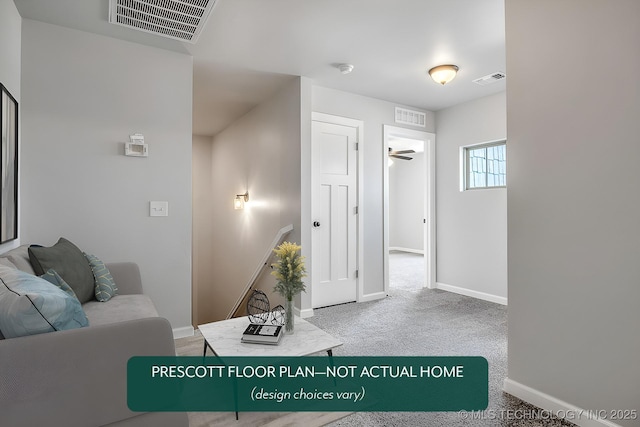 view of carpeted living room