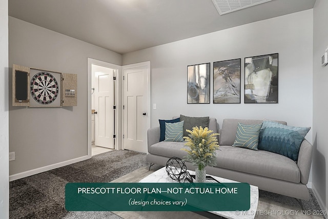 view of carpeted living room