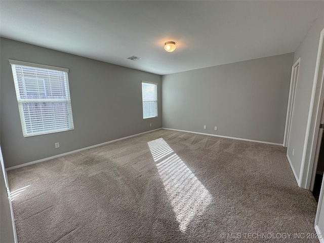 view of carpeted empty room