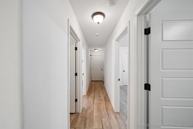 hall featuring light hardwood / wood-style floors