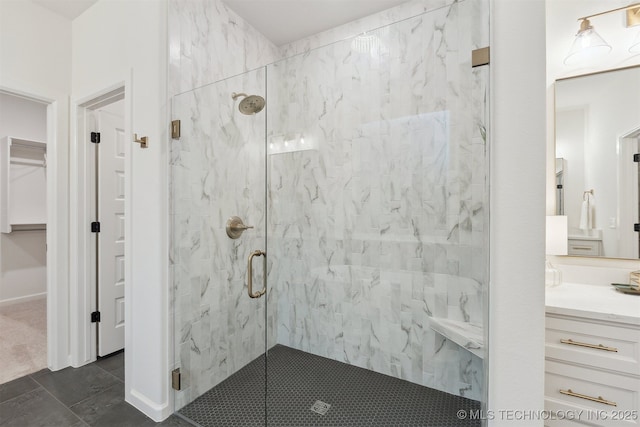 2325 E 134th Cir, Bixby, OK 74008 - full bath featuring a marble finish shower and vanity