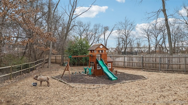 view of jungle gym