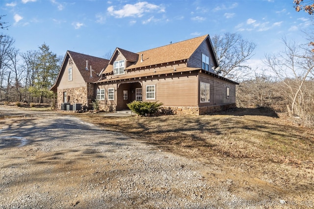 view of front of property featuring central AC