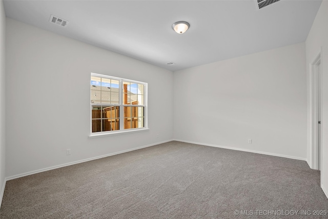 view of carpeted spare room