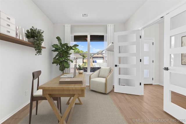 interior space featuring light hardwood / wood-style flooring