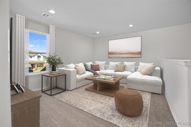 view of carpeted living room