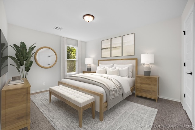 view of carpeted bedroom