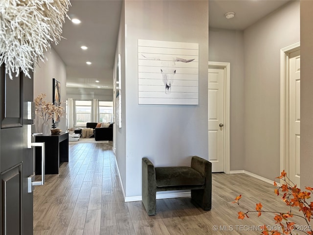 hallway featuring light hardwood / wood-style floors