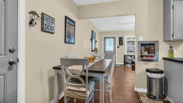 dining room featuring dark hardwood / wood-style floors