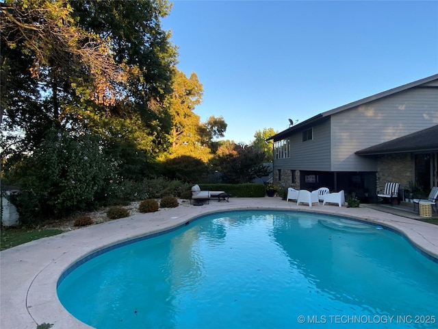 view of pool with a patio