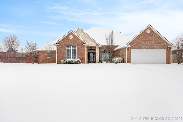 view of front of home featuring a garage