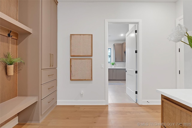 interior space featuring light hardwood / wood-style flooring