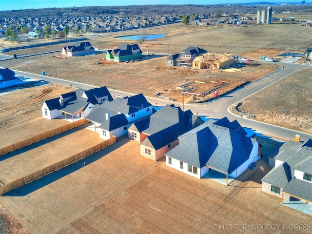 bird's eye view with a residential view