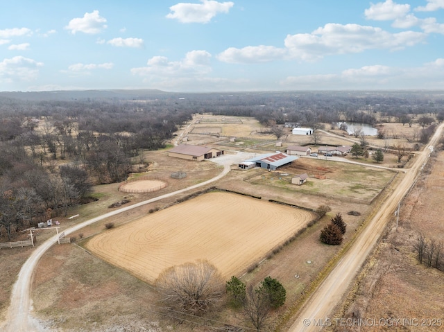 bird's eye view featuring a rural view