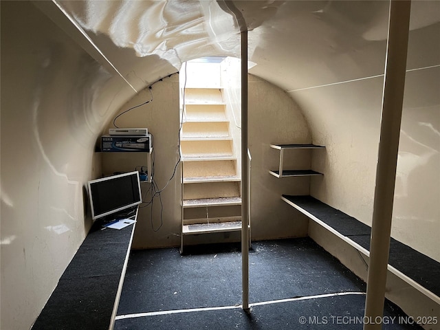 bonus room featuring vaulted ceiling