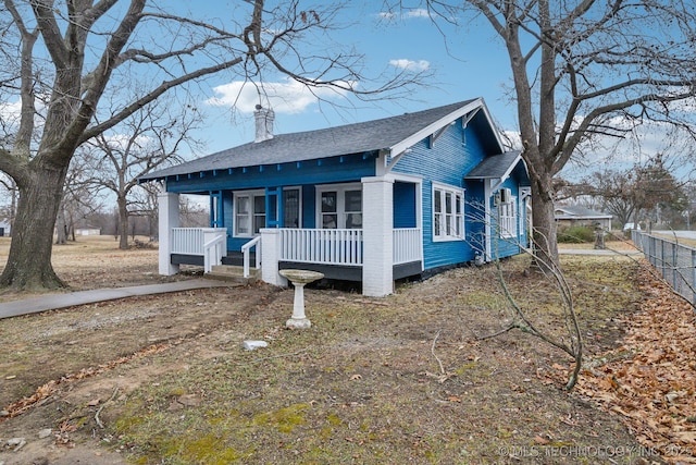 view of front of house with a porch