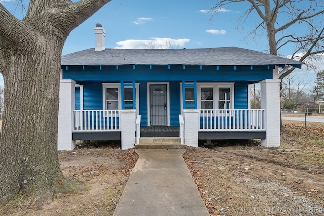 view of front facade featuring a porch