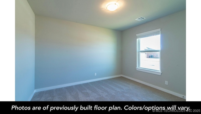 view of carpeted empty room