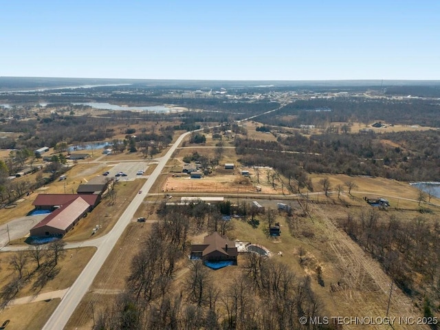 drone / aerial view featuring a rural view