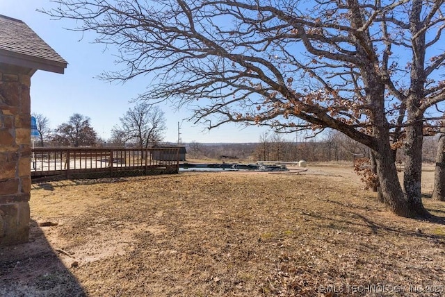 view of yard featuring a deck