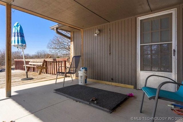 view of patio / terrace featuring a deck