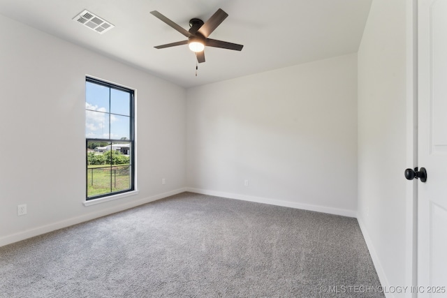 203 W Monroe Ave, Mcalester, OK 74501 - carpeted empty room featuring ceiling fan and baseboards
