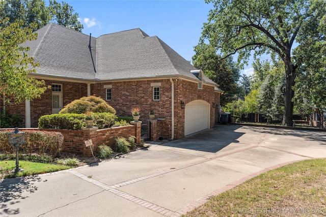 view of home's exterior featuring a garage