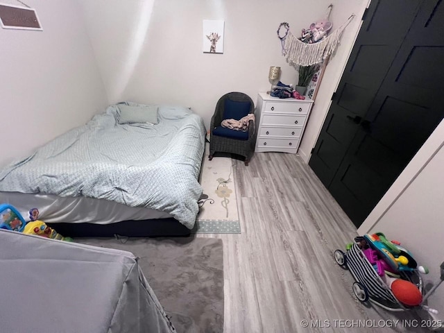 bedroom featuring light hardwood / wood-style floors