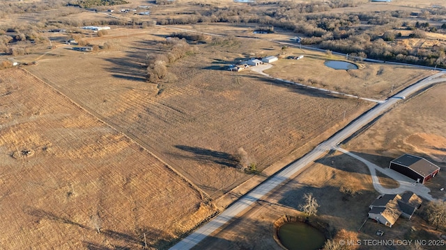 aerial view with a rural view