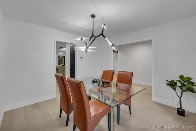 dining room with light hardwood / wood-style floors