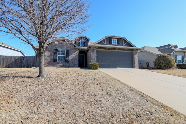 ranch-style house featuring a garage