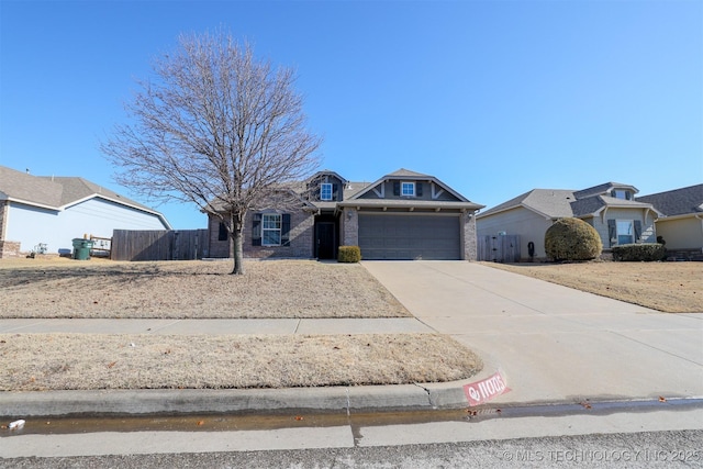 single story home featuring a garage