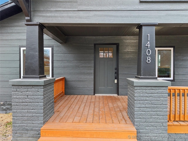 view of doorway to property