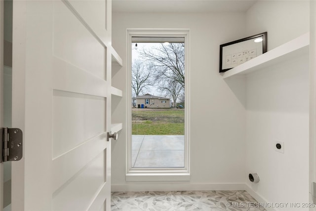 laundry room featuring hookup for an electric dryer