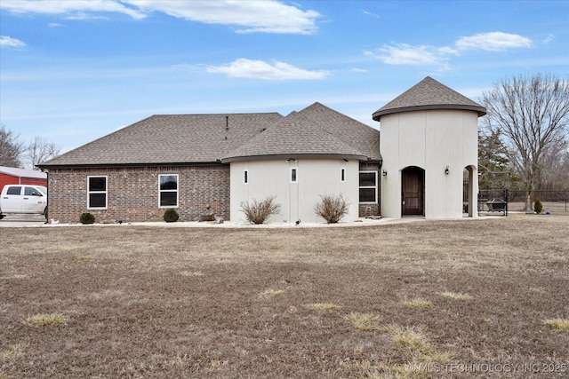 exterior space with a lawn