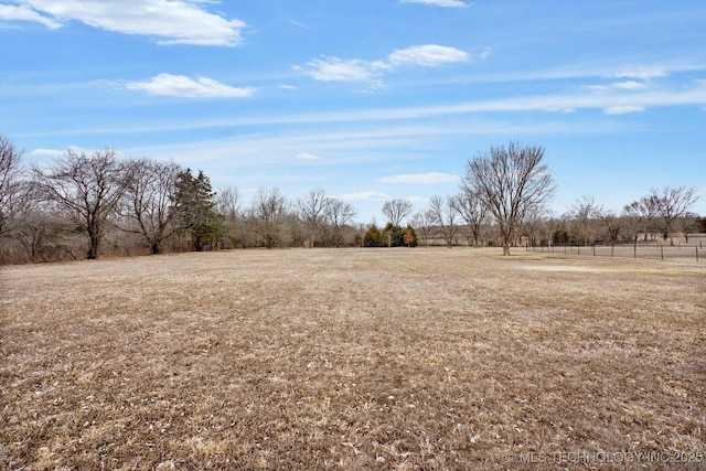 view of yard featuring a rural view