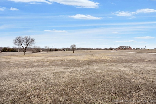 view of yard featuring a rural view