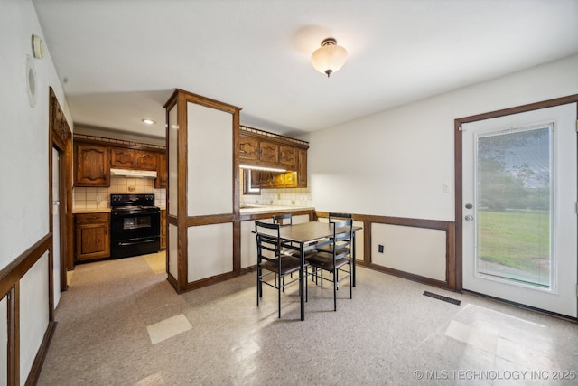 view of dining room