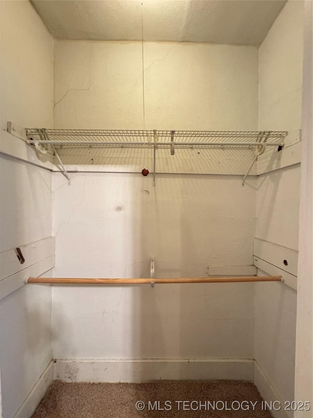 view of walk in closet