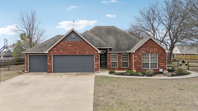 view of front of house featuring a garage