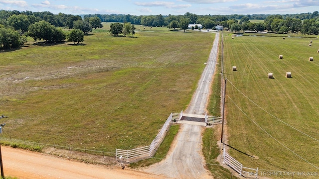 drone / aerial view featuring a rural view