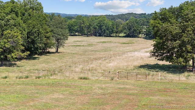 view of landscape featuring a rural view