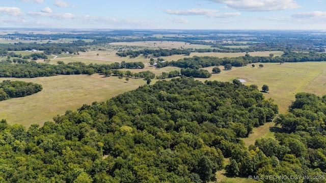 drone / aerial view featuring a rural view