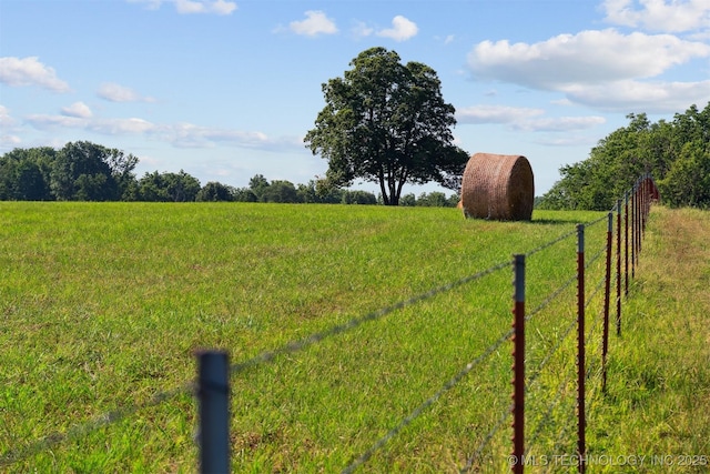 view of yard featuring a rural view