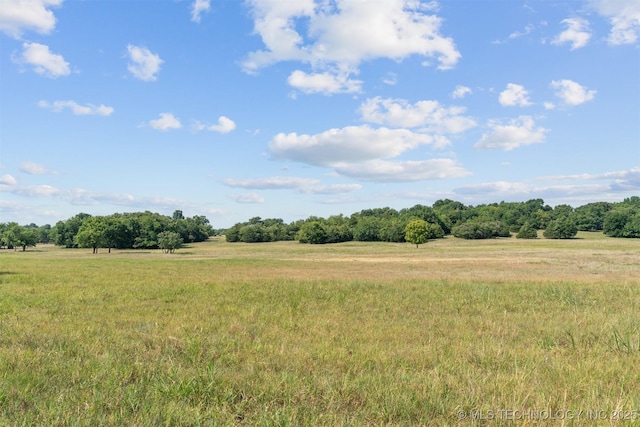 view of landscape featuring a rural view